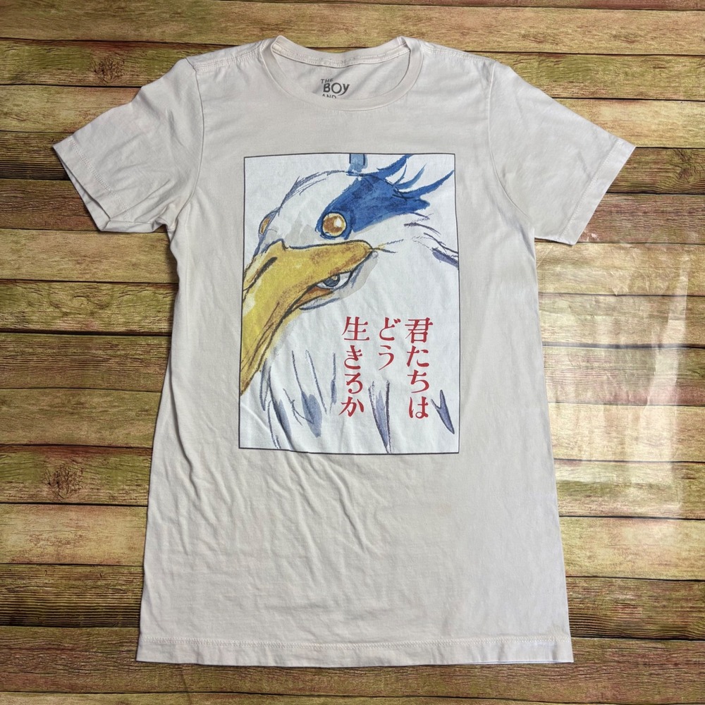 BoxLunch Studio Ghibli The Boy and the Heron Graphic T-Shirt Off-White Small